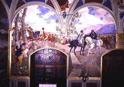 The Meeting Between Giuseppe Garibaldi (1807-82) and King Vittorio Emanuele II (1820-78) on the 26th of October 1860 at Teano, Italy, 1886 by Pietro Aldi